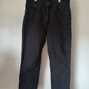 Shortened Levi's Black Straight Leg Men's Jeans